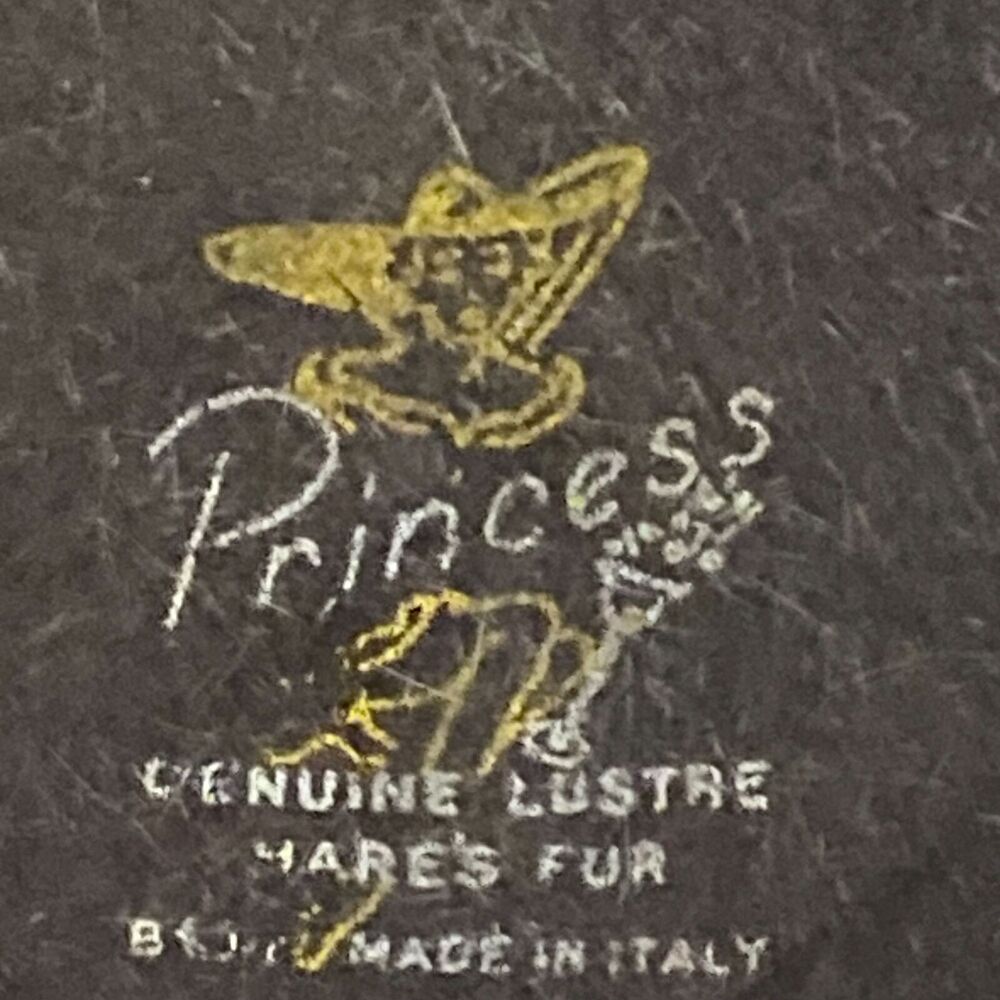 Italian Genuine Lustre Hat Princess Rabbit Fur Angora Grandma Formal 50s Vintage - Picture 3 of 10